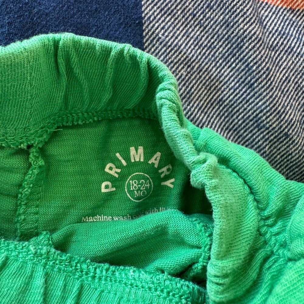 Primary Bright Green Shorts with White Drawstring - Picture 3 of 3
